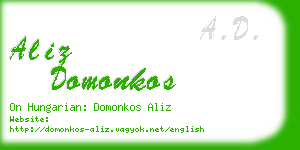 aliz domonkos business card
